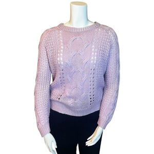 Heartloom Lilac Cable-Knit Sweater, L